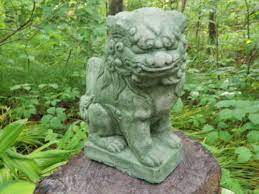 Cement 10 Tall Chinese Foo Dog Lion