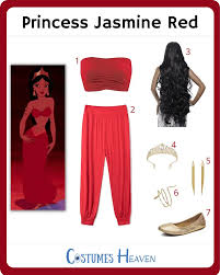 diy princess jasmine red costume ideas