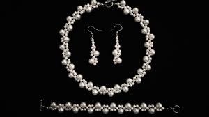 diy jewelry pearl set beaded necklace