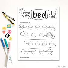 Stay In Bed Reward Chart Printable Download Hand Illustrated Sticker Chart Diy Toddler Training Simple I Stayed In Bed Chart