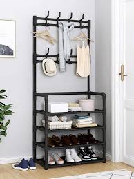 1pc Hallway Shoe Rack Coat Rack Wall