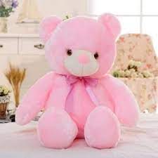 plush soft night light pink teddy bear