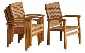 oxford teak stacking chairs grade a