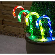 Solar Power Small Candy Cane Set Of 4