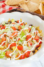 taco dip with meat and cream cheese