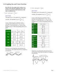 4 4 Graphing Sine And Cosine Functions