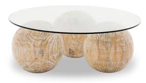 Coffee Table Siena Wood Sphere Base