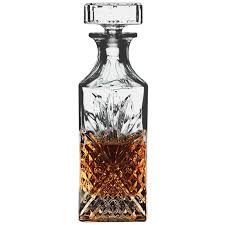 cut glass look glass whiskey decanter