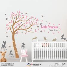 Pink Tree Wall Sticker For Baby Room