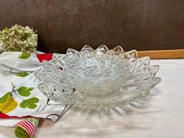Federal Glass Salad Bowl Set Flower