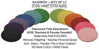 rainbow kids crazy carpet circle seats