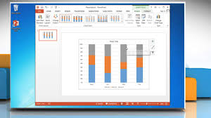 How To Make A Column Vertical Bar Graph In Microsoft Powerpoint 2013