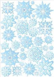 blue snow flakes wall stickers