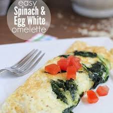 easy spinach egg white omelette