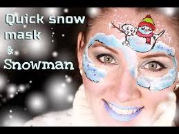 snowman winter mask quick face painting