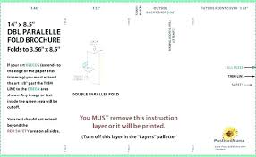 Gate Fold Brochure Template Four 2 Panel Printable Accordion