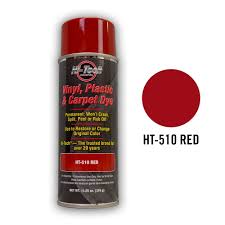 red vinyl plastic carpet aerosol dye