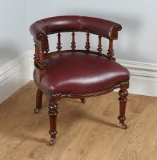 Set of 2 black abs modern design adjustable swivel barstools hydraulic bar stool. Victorian Oak Burgundy Red Leather Desk Chair Antiques Atlas