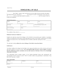 texas vehicle bill of template