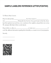Landlord Tenant Reference Letter Tenant Recommendation Letter Sample