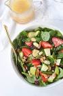 best spinach fruit salad  w glazed almonds