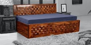 polished wooden sofa bed style