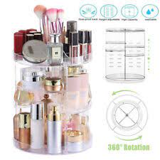 makeup organizer 360 rotating cosmetic