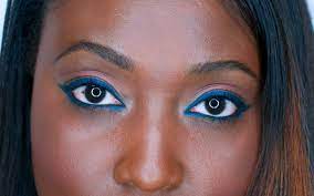 blue eyeliners that pop on dark skin