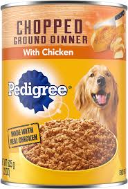 Where to order dog food online: Pedigree Adult Canned Wet Dog Food Chopped Ground Dinner With Chicken 12 22 Oz Cans Canned Wet Pet Food Pet Supplies Amazon Com