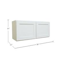 36x12 Shaker White Wall Cabinet 36 Inch