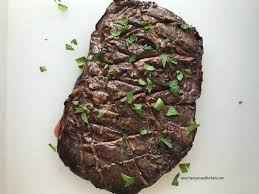 red wine marinated flank steak family