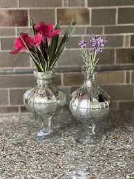 Pottery Barn Mercury Glass Bud Vases