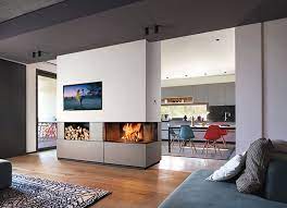 A Fireplace As A Room Divider