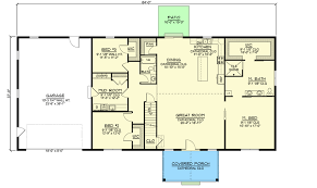 rustic ranch plan with walkout bat