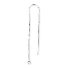 Lange ohrhänger, ohrstecker mit perlen oder. 925 Sterling Silber Ohrring Kette 50 45mm X2 Perles Co