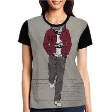 Amazon Com Baseball Tee Shirt Modern Hipster Tiger In