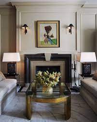 Living Room Mantel Fireplace Design