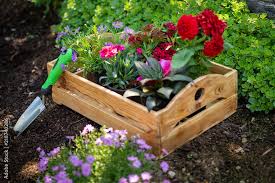 Gardening Garden Tools And Crate Full