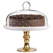 Gold Footed Pedestal Cake Stand And