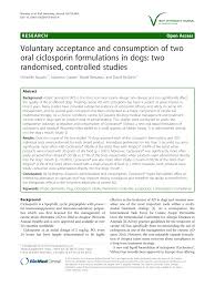 Pdf Voluntary Acceptance And Consumption Of Two Oral