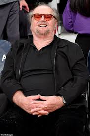 He was once hollywood's biggest bon vivant, but jack nicholson has become a total. Jack Nicholson 82 Looks Delighted As He Watches La Lakers Triumph Over The New York Knicks Daily Mail Online