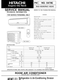 hitachi ras 18gh5 service manual pdf