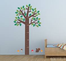 Growth Chart Wall Decal Forest Tree And Friends Squirrel