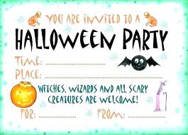 Free Printable Party Halloween Invitations Templates Word
