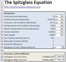 The Spitzglass Equation For Sizing Gas Pipelines Excel