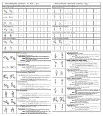 free printable workout charts exercises