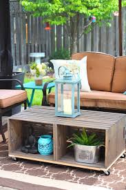 diy outdoor crate coffee table with