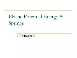 Ppt Elastic Potential Energy Amp