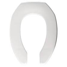 Open Front White Plastic Seat Toilet
