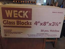 new glass block by weck 4 x 8 x 3 1 8